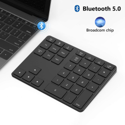 Bezprzewodowa klawiatura numeryczna Bluetooth BT 5.0+2.4G  SREBRNY