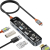 Koncentrator 5w1 USB-C z kablem 30cm na hdtv 4k@60hz 5Gb USB 3.0 i  2xUSB 2.0  PD