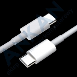 Kabel do szybkiego ładowania 6A 120W  USB-C męski USB-C męski 1,5m BIAŁY
