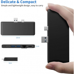 Koncentrator HyperDrive HUB 6w1 2xUSB USB-C HDMI LAN 1000m  SD/TF dla Microsoft Surface Pro 7
