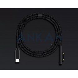 Kabel USB-C męski - Surface Connect  45W 1,5 m CZARNY