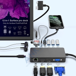 Adapter HUB 12w1 USB Mini DP Audio do Surface Pro 4 5 6