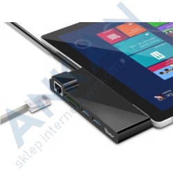 Koncentrator HyperDrive HUB 6w1 2xUSB LAN HDMI 4K dla Microsoft Surface Pro 4 5 6
