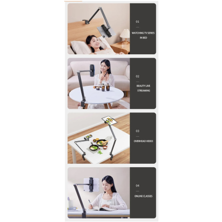 Stojak na biurko regulowany uchwyt na tablet stal 90CM